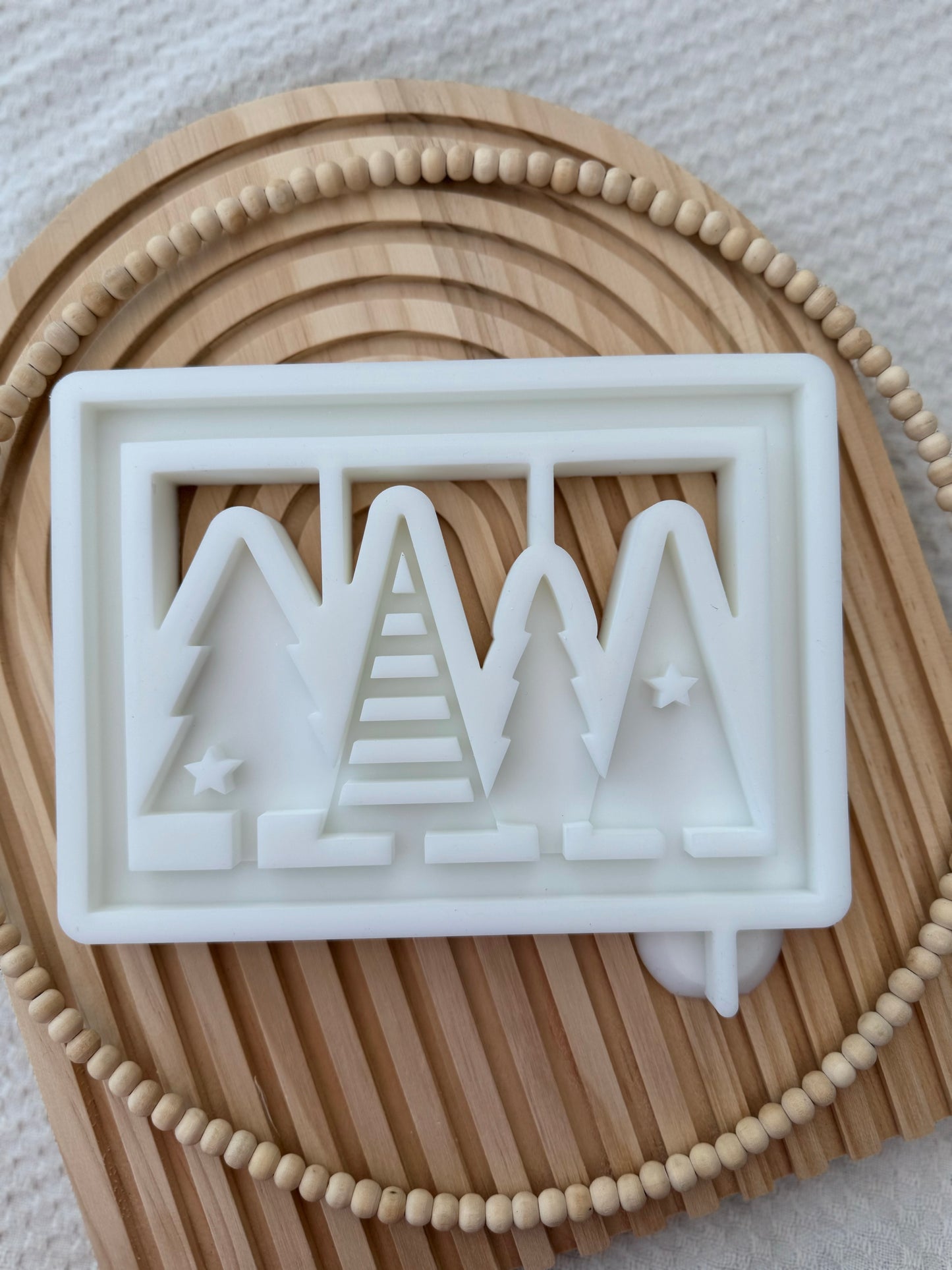 Silikonform Rahmen Tannenbäume | Lichterrahmen