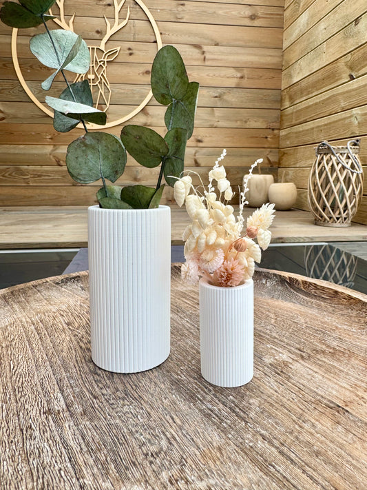 Silikonform Vase mit Streifen