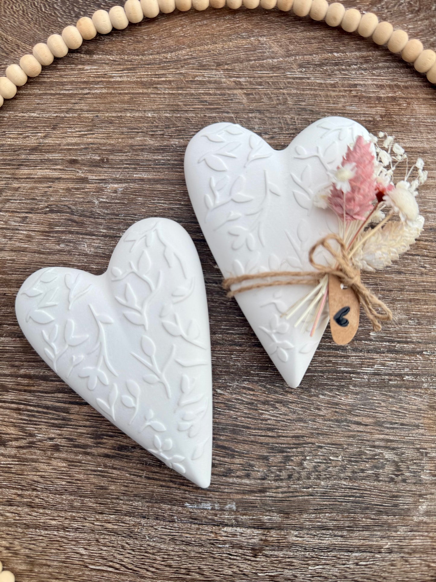 Silikonform Herz mit Blumen