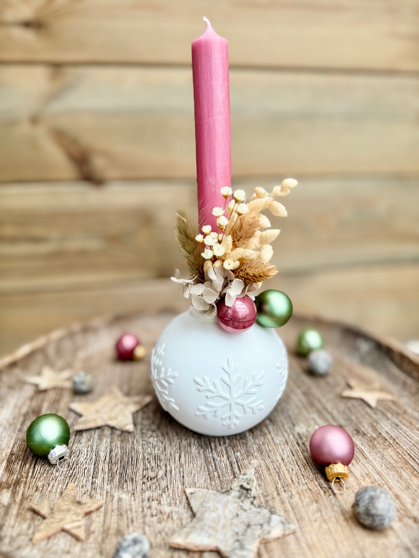 Silikonform Christbaumkugel Kerzenhalter Schneeflocke