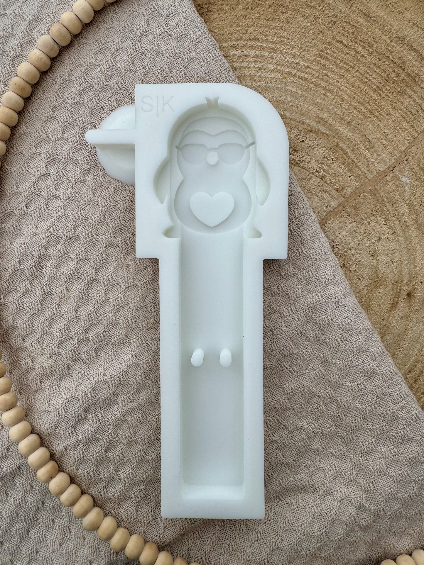 Silikonform Halter Pinguin Gustav für Süsses oder Geld
