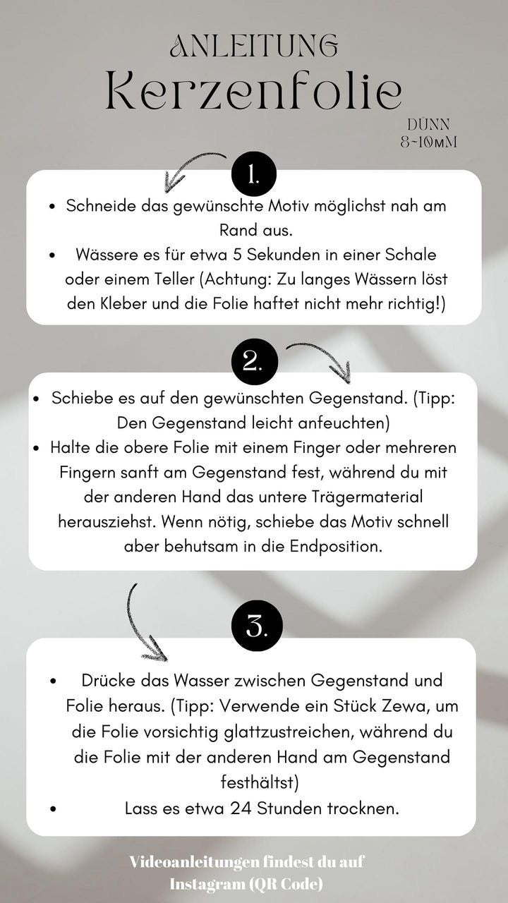 Wasserschiebefolie | Kerzentattoo Trauer II