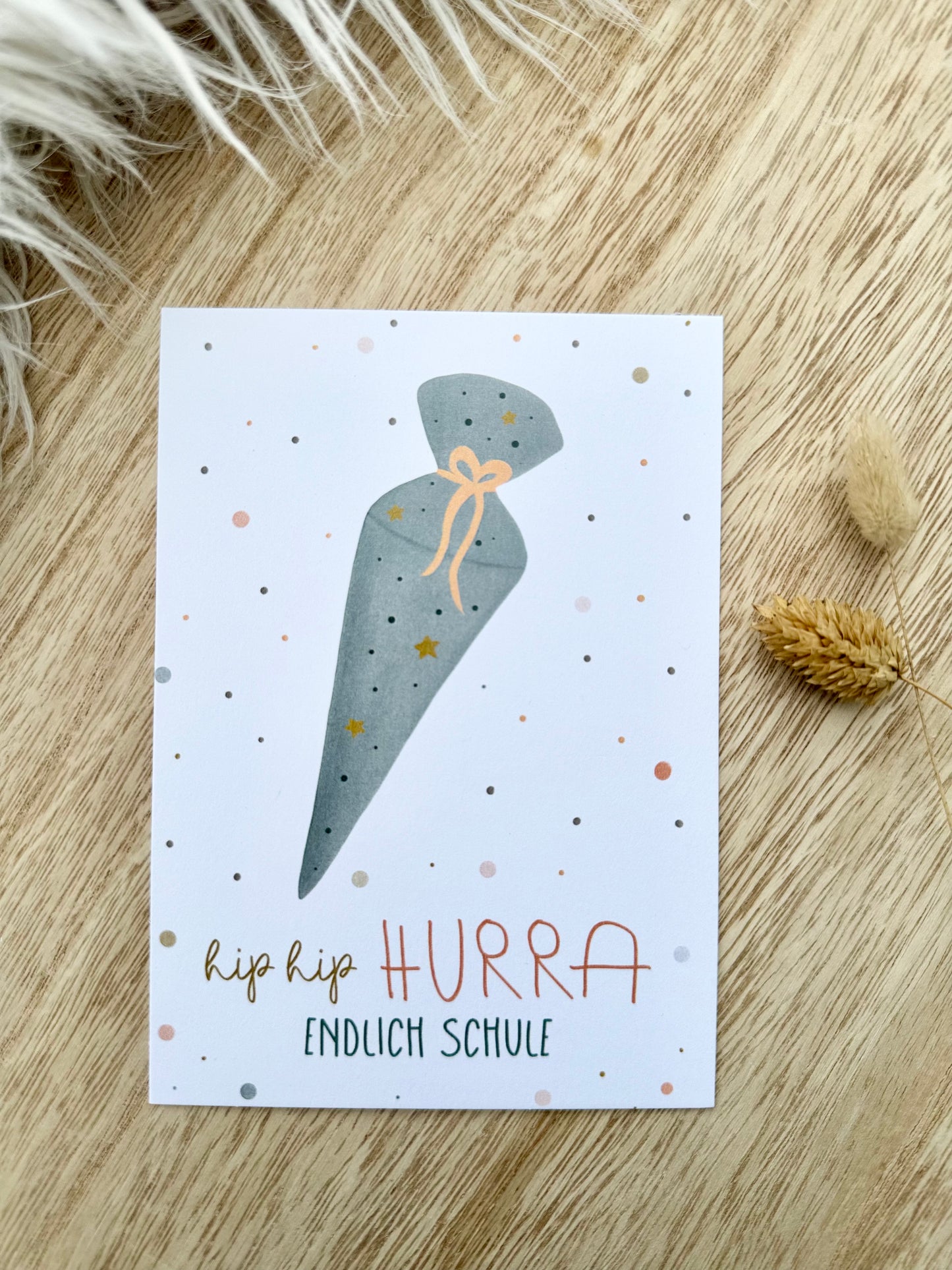 Postkarte Endlich Schule