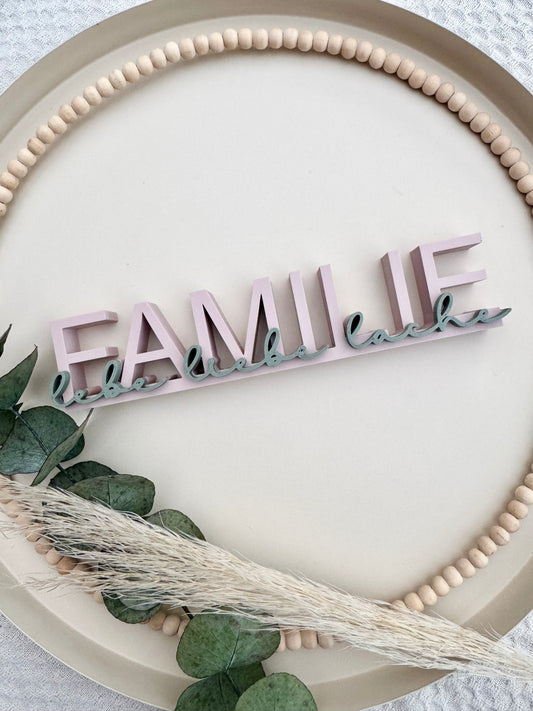 STL Druck Datei Familie lebe liebe lache
