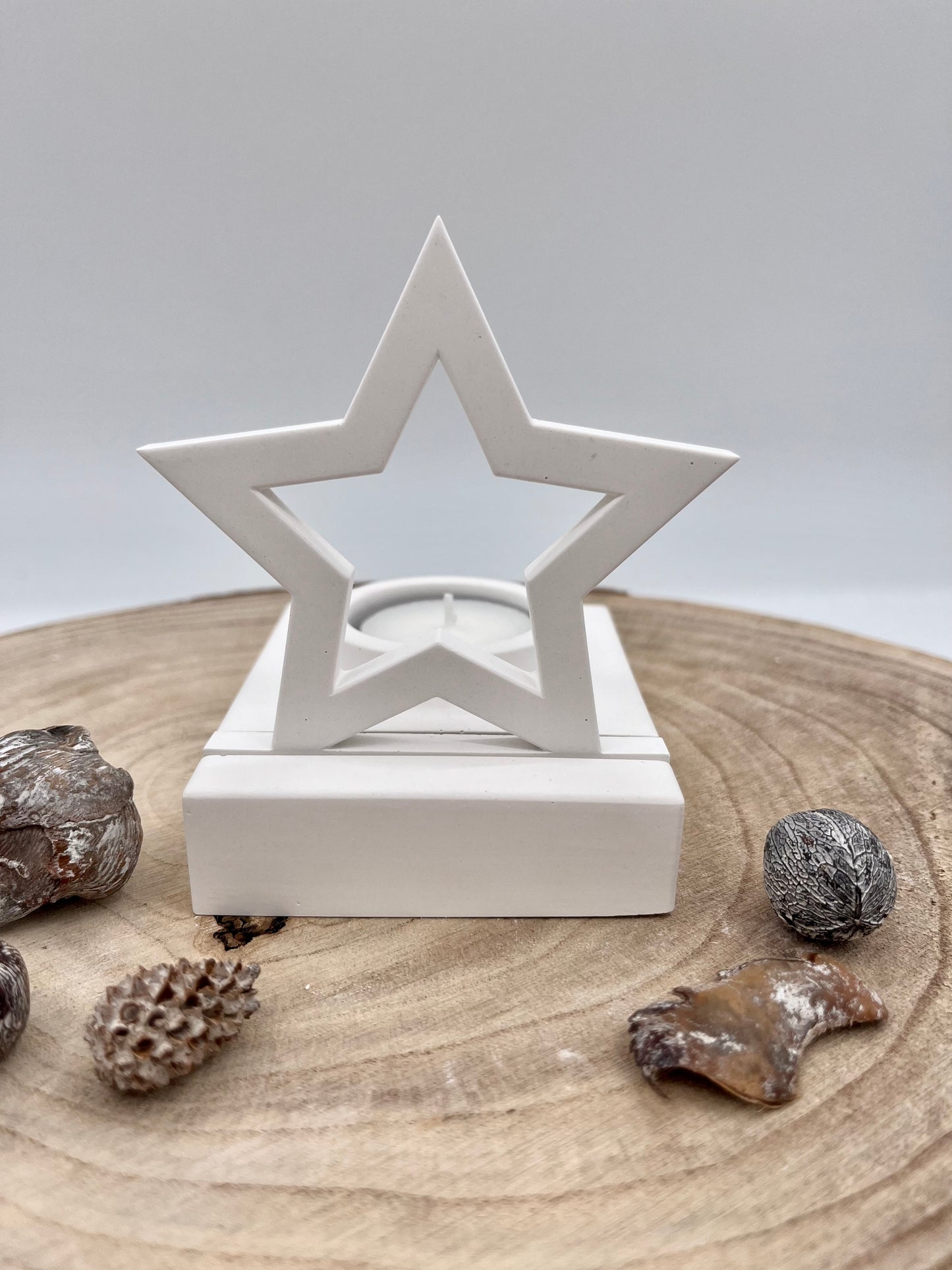 Silikonform Teelichthalter mit Öffnung für Einschiebeformen