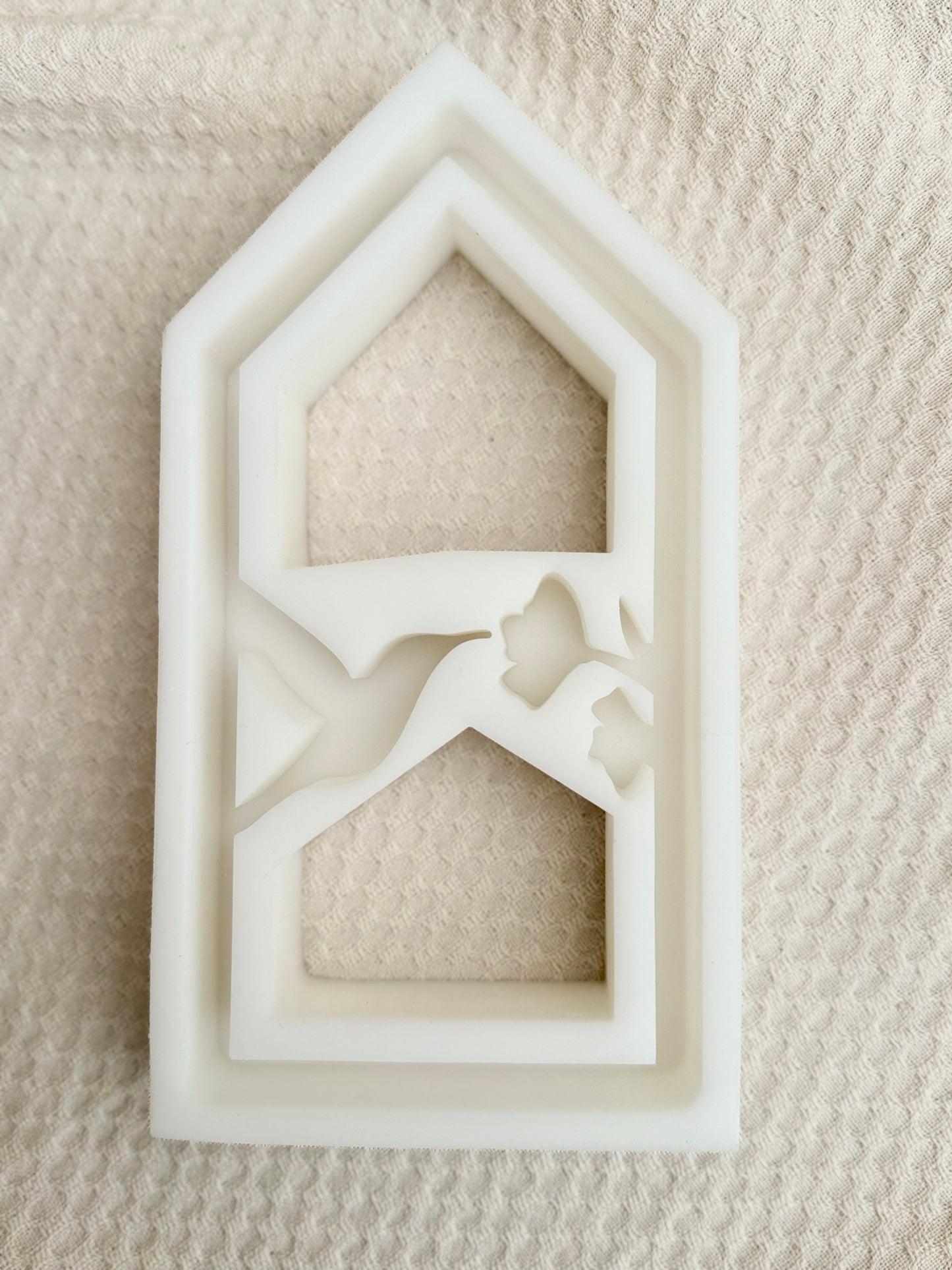 Silikonform Haus mit Kolibri