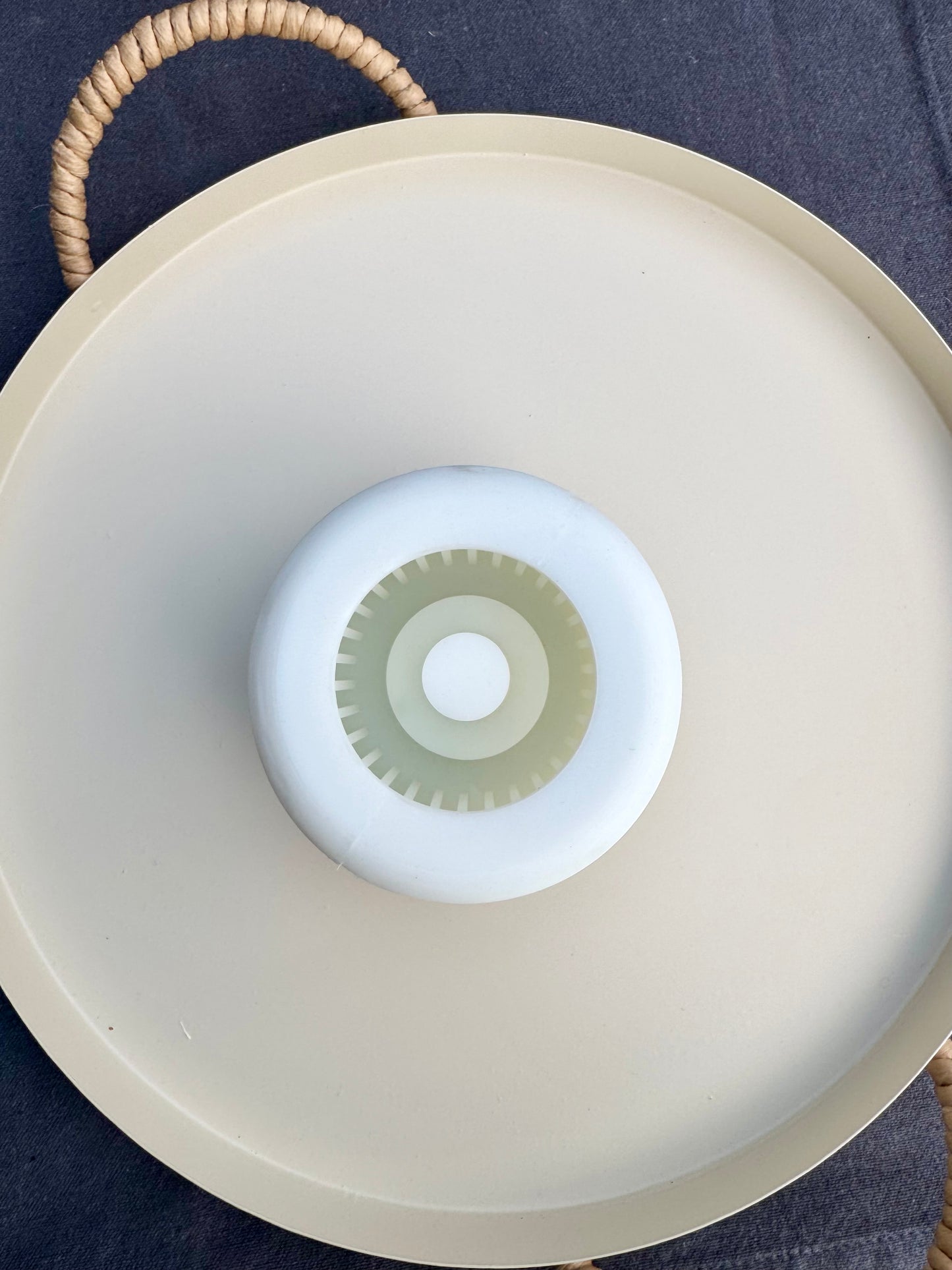 Silikonform Kerzenhalter 2in1 mit Streifen