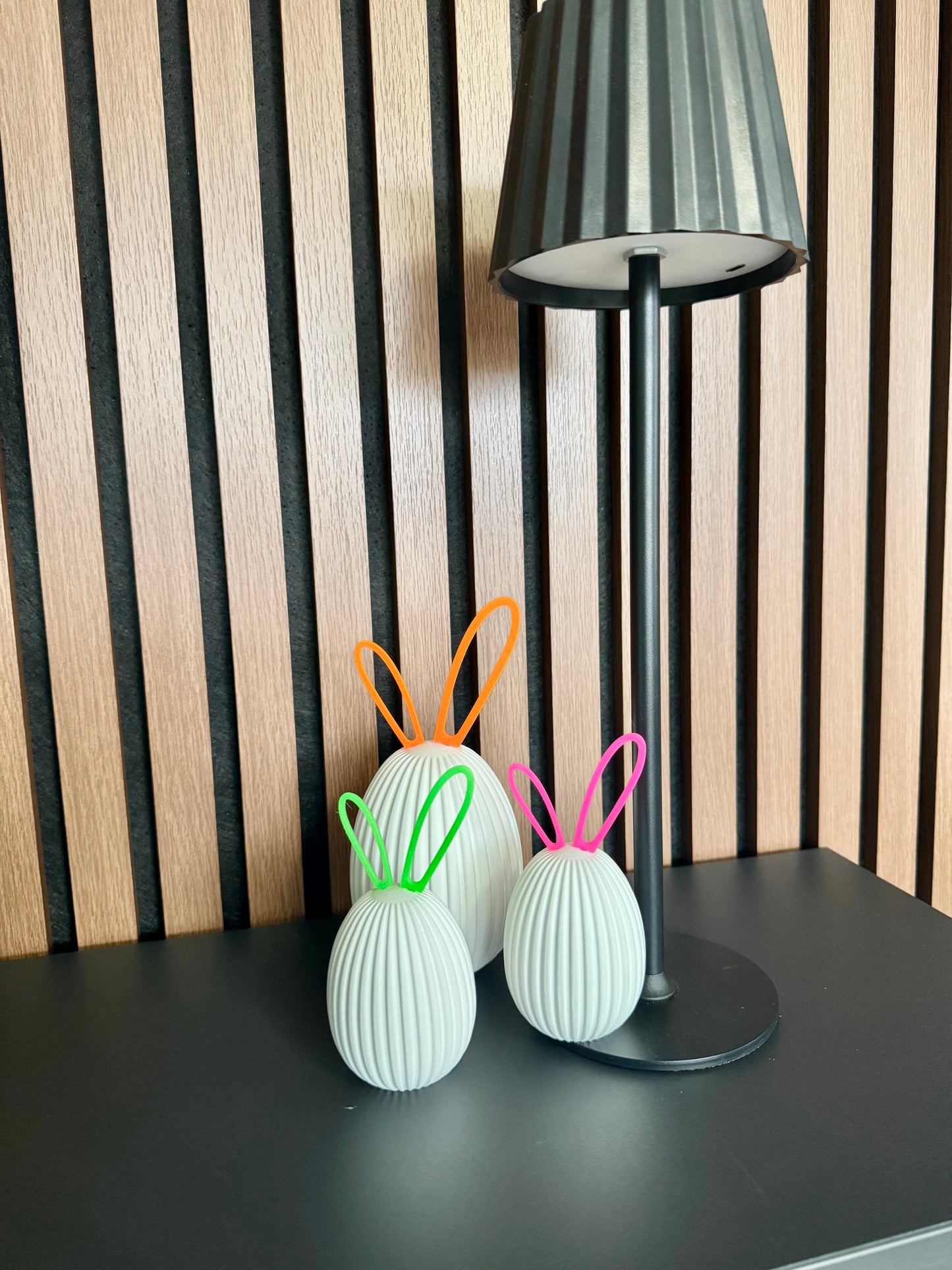 Neon Steckohren 5er Set für Osterei groß