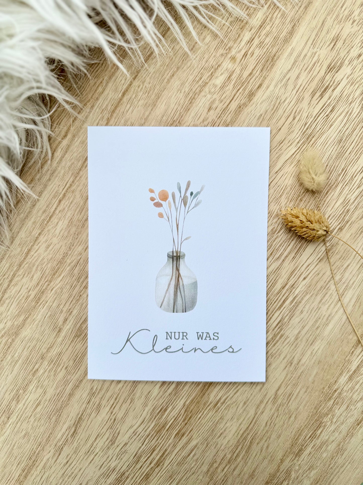 Postkarte Nur was Kleines