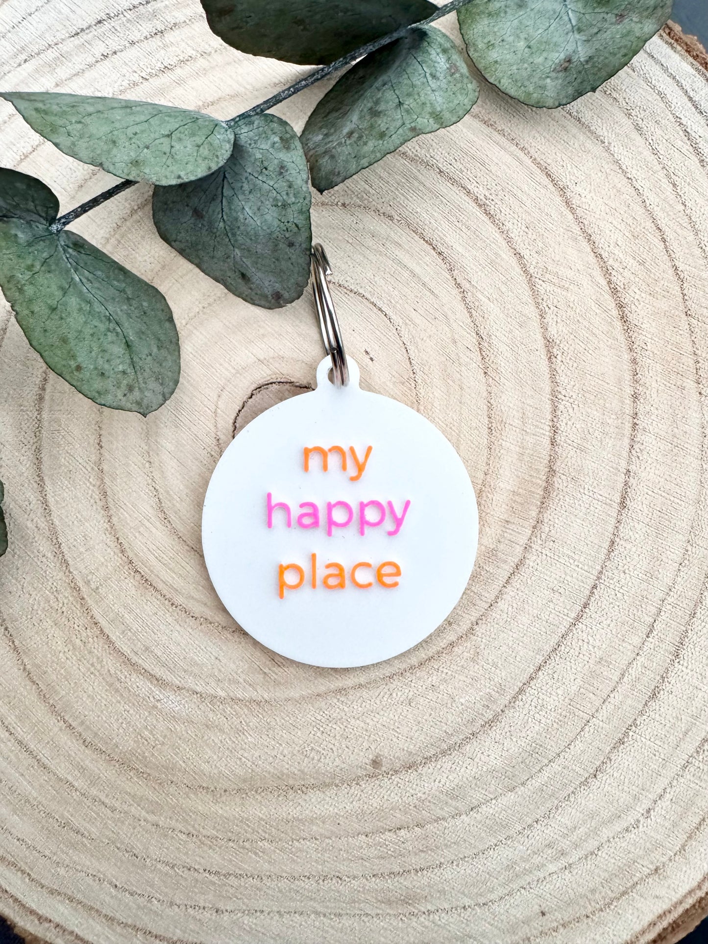 STL Datei Schlüsselanhänger my happy place