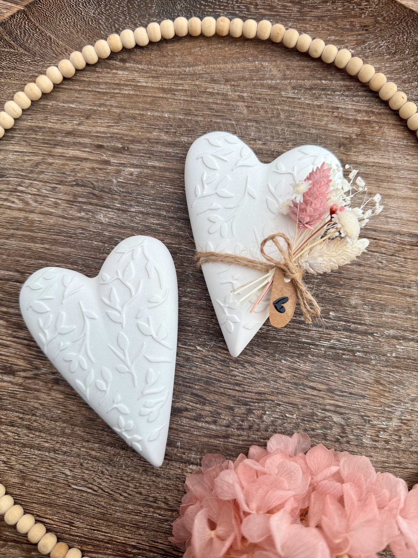 Silikonform Herz mit Blumen