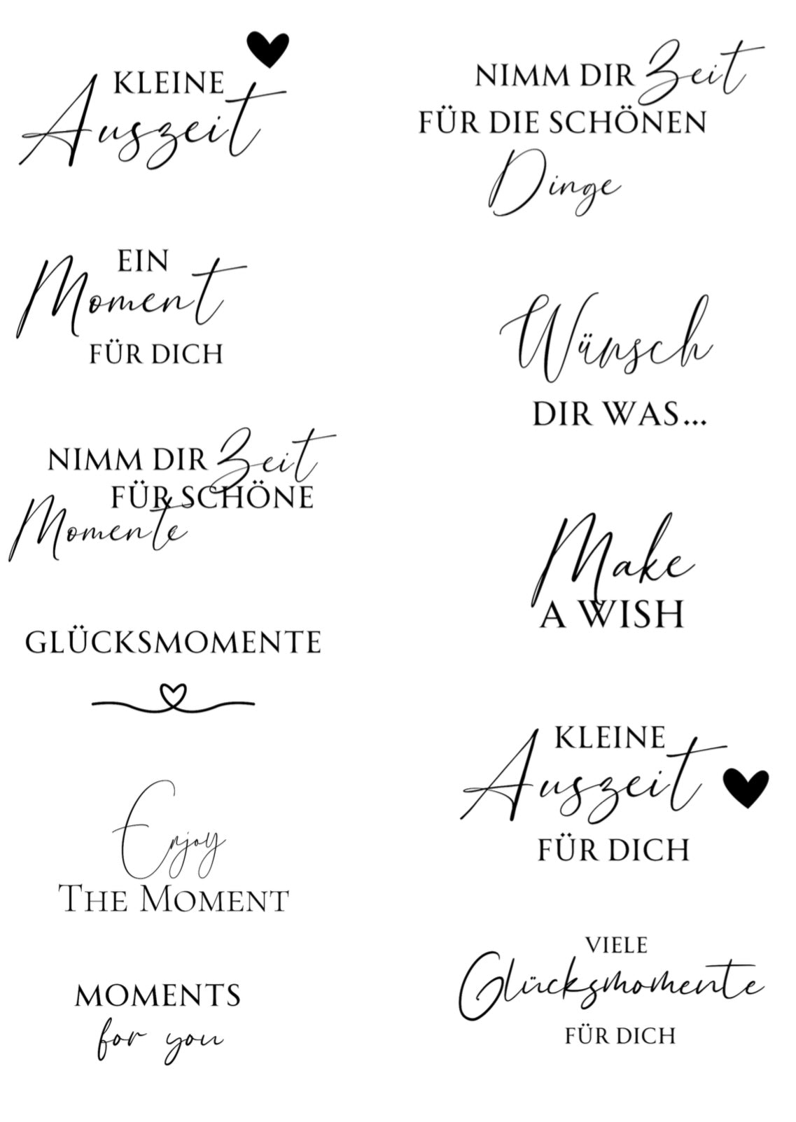 Laserdatei | Printdatei | Kleine Auszeit