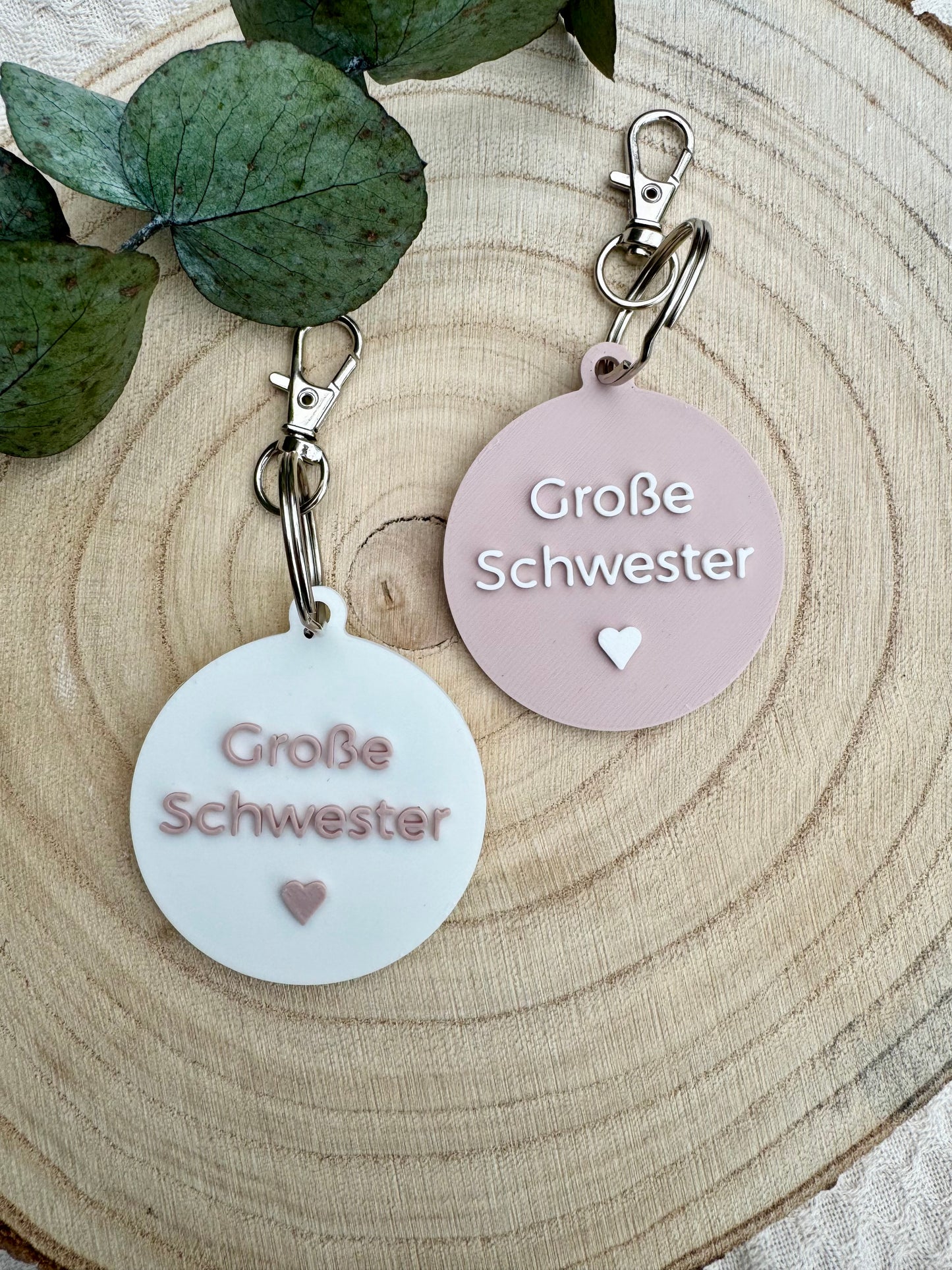 STL Datei Schlüsselanhänger Große Schwester