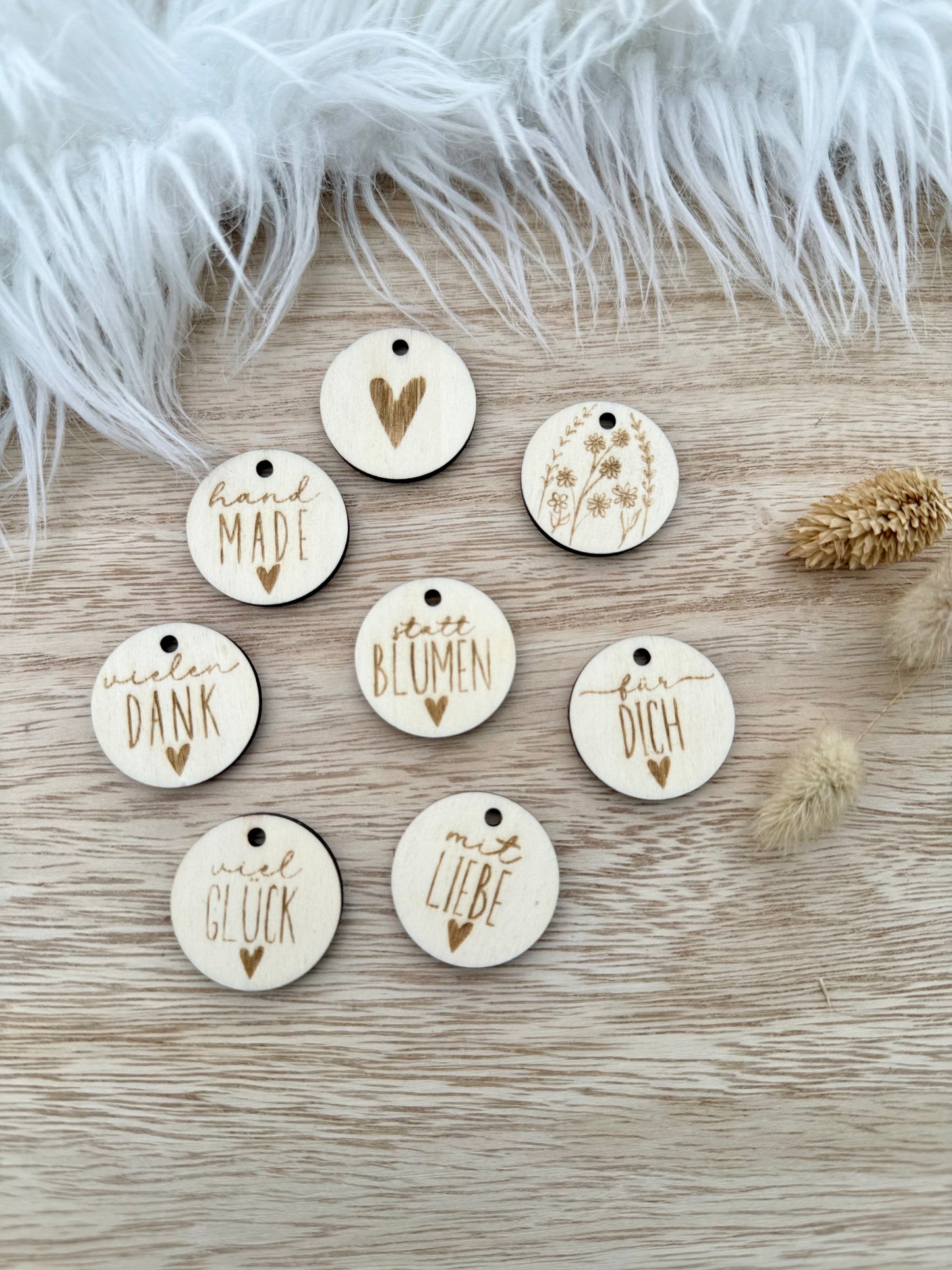 Anhänger Set aus Holz