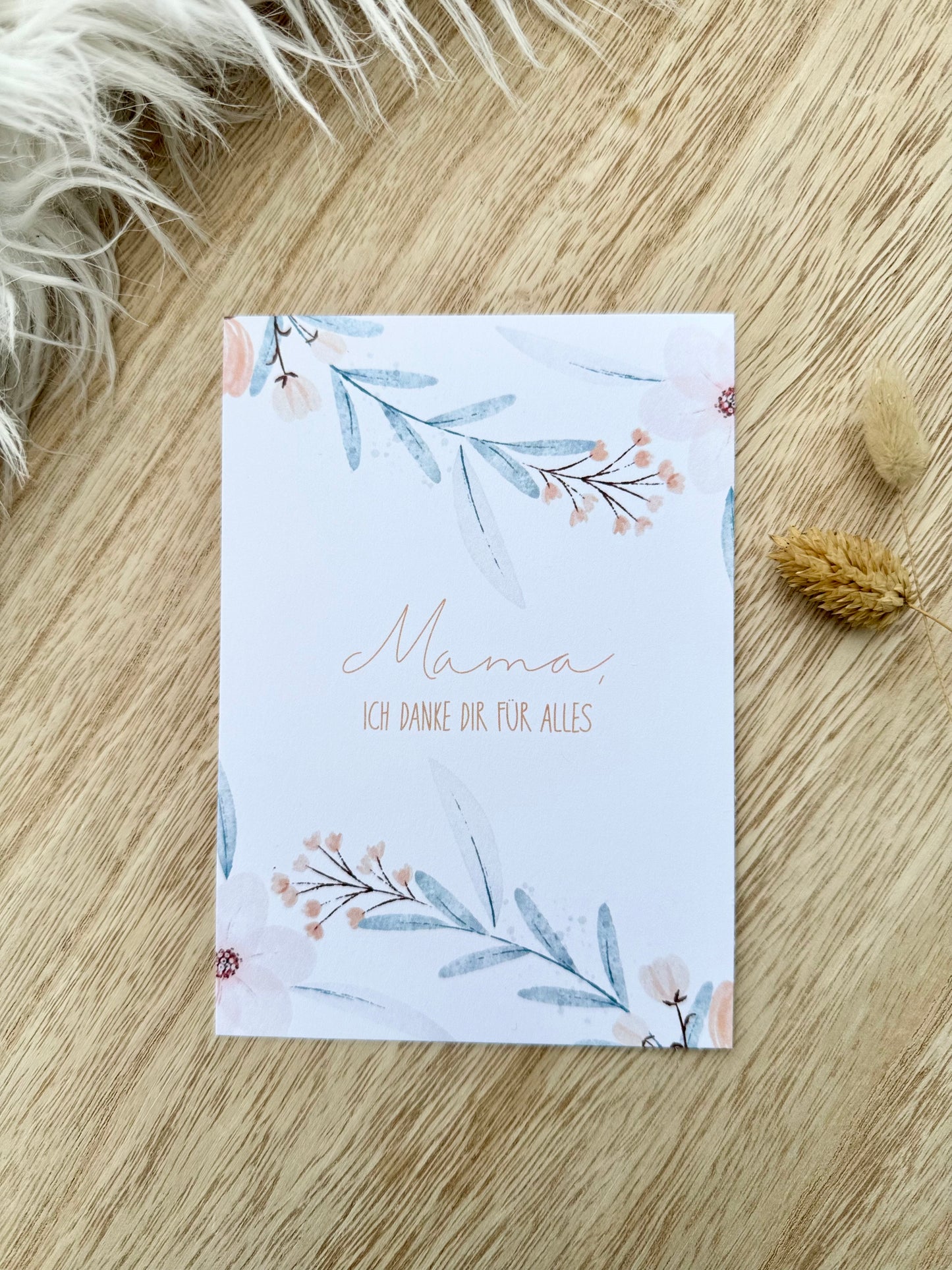 Postkarte Mama, ich danke dir für alles