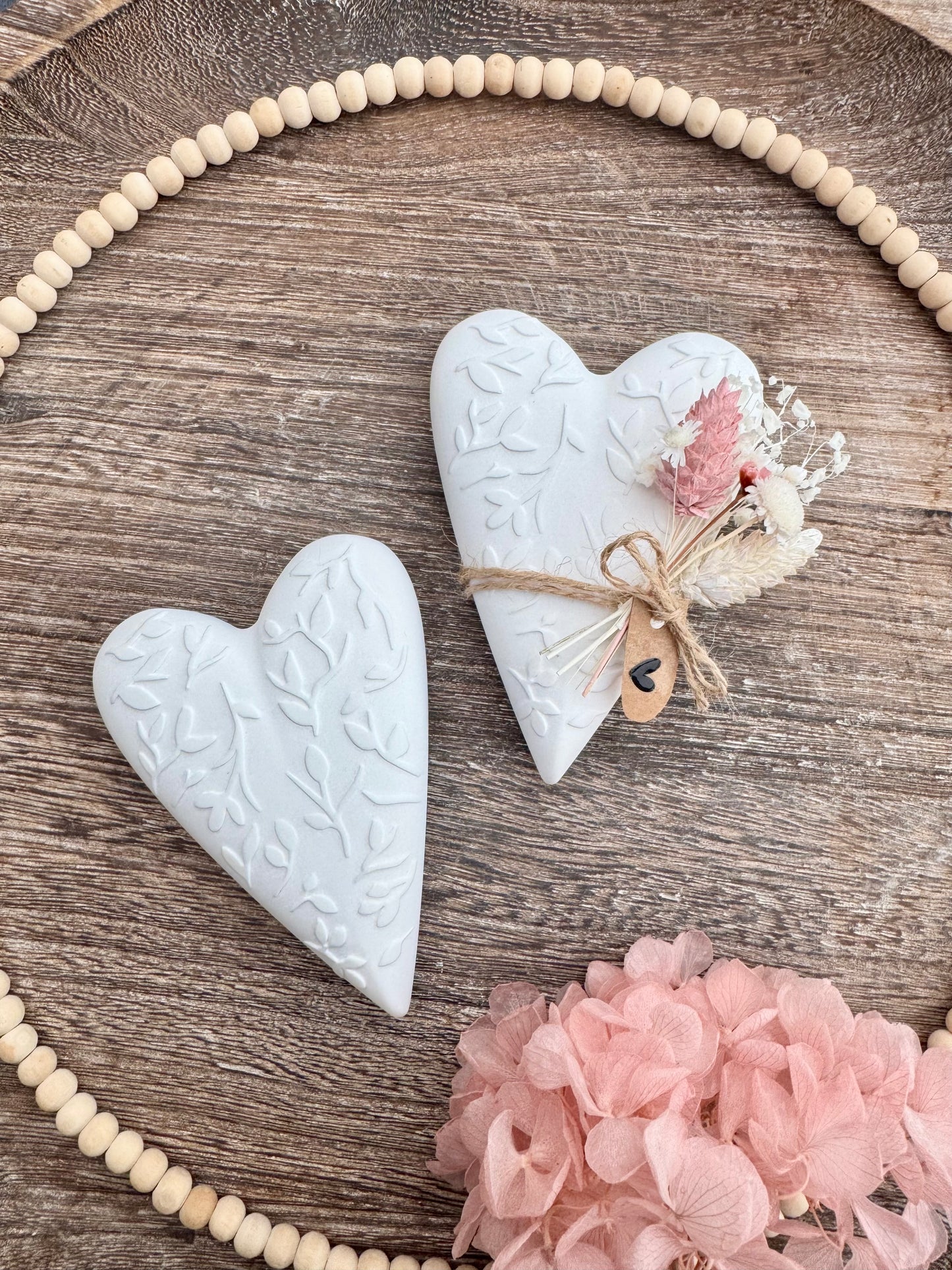 Silikonform Herz mit Blumen