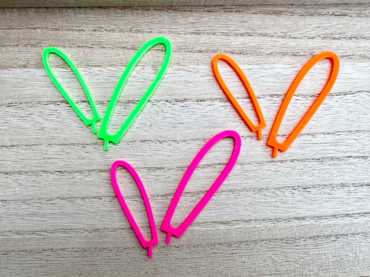 Neon Steckohren 5er Set für Osterei groß