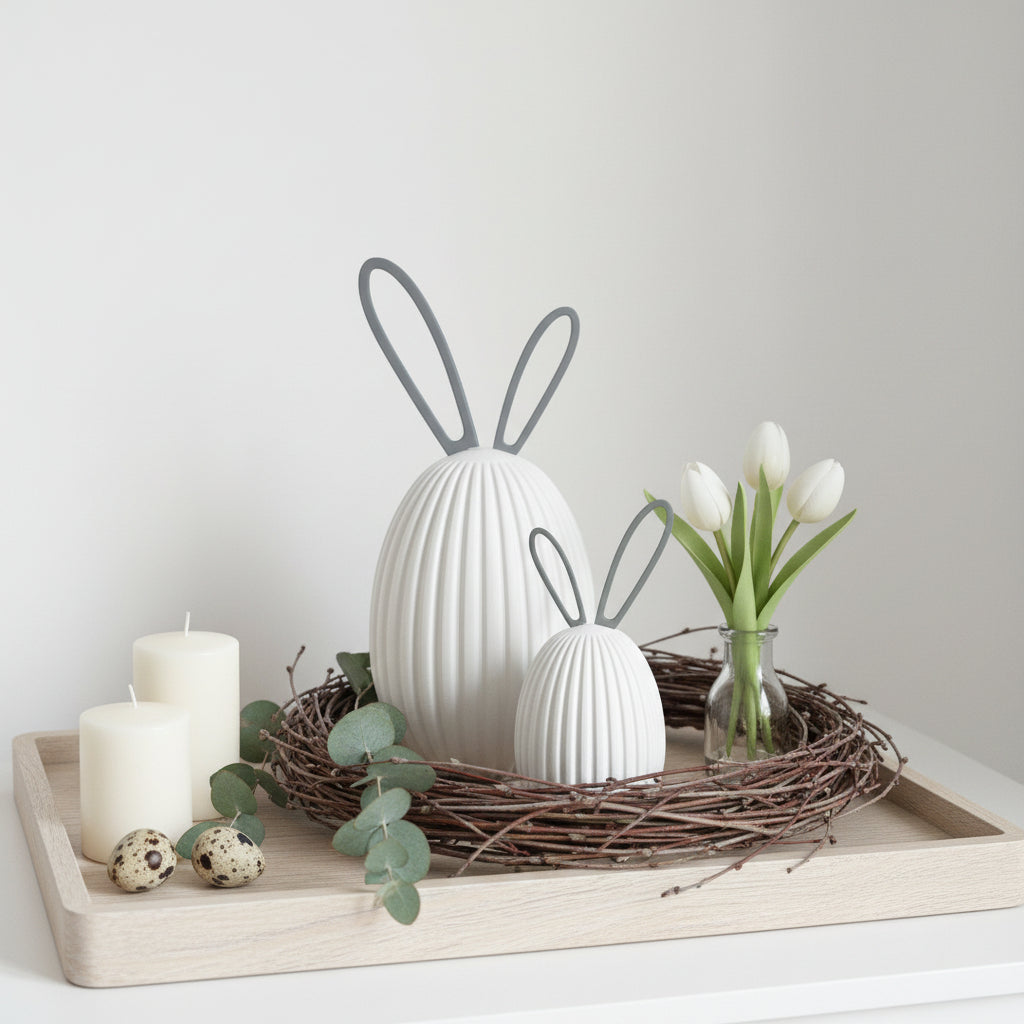 Ei Paula mit Hasenohren – moderne Osterdeko aus dem 3D-Druck