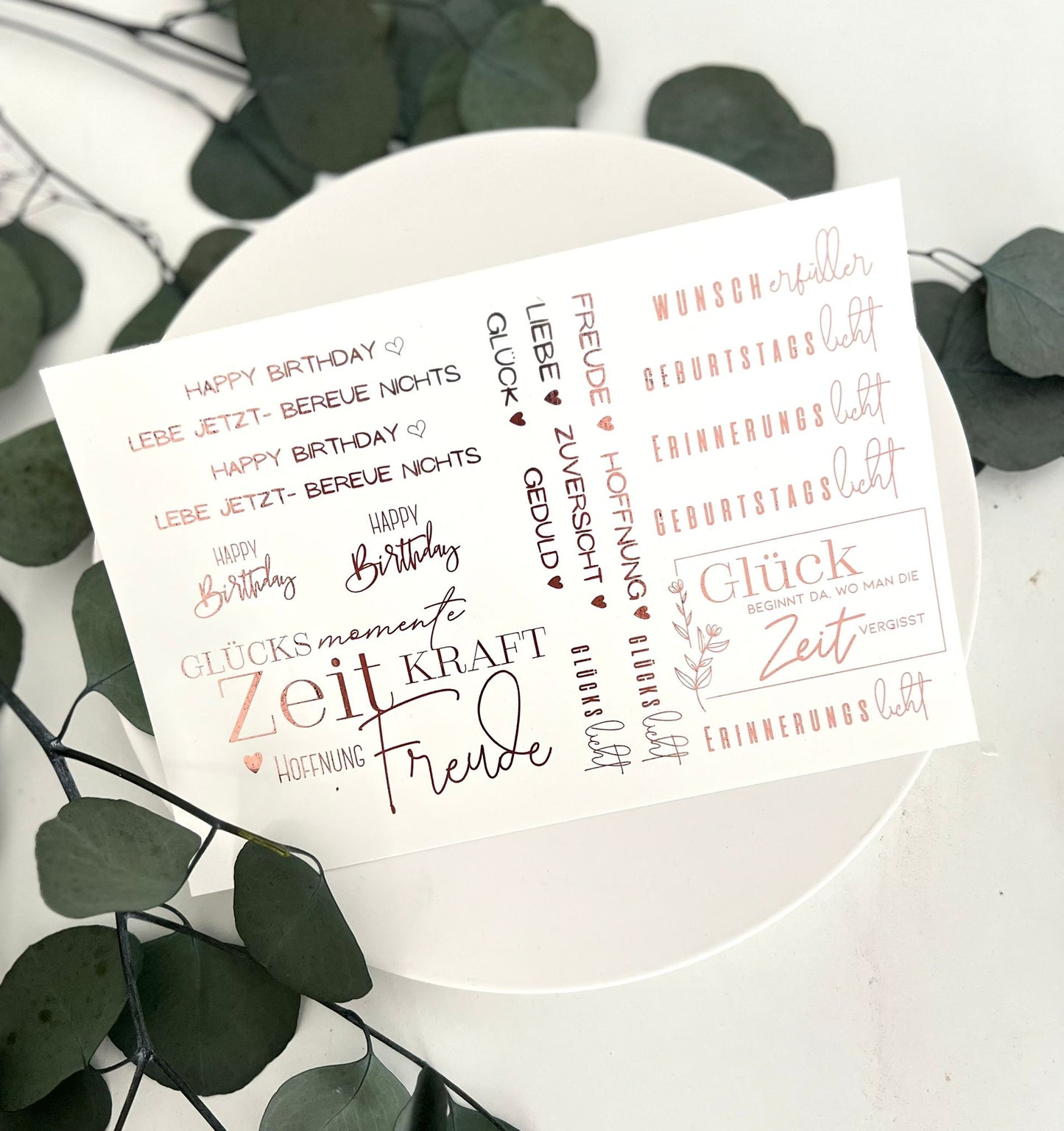 Metallic Folie 2in1 | Kerzen | Keramik | Glas | Glück | Gold | Roségold | Silber