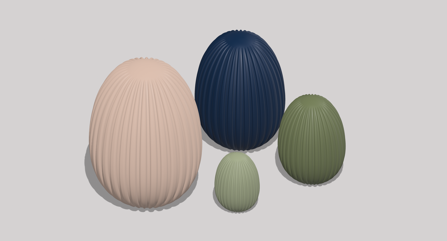 STL Datei Osterei Rillen