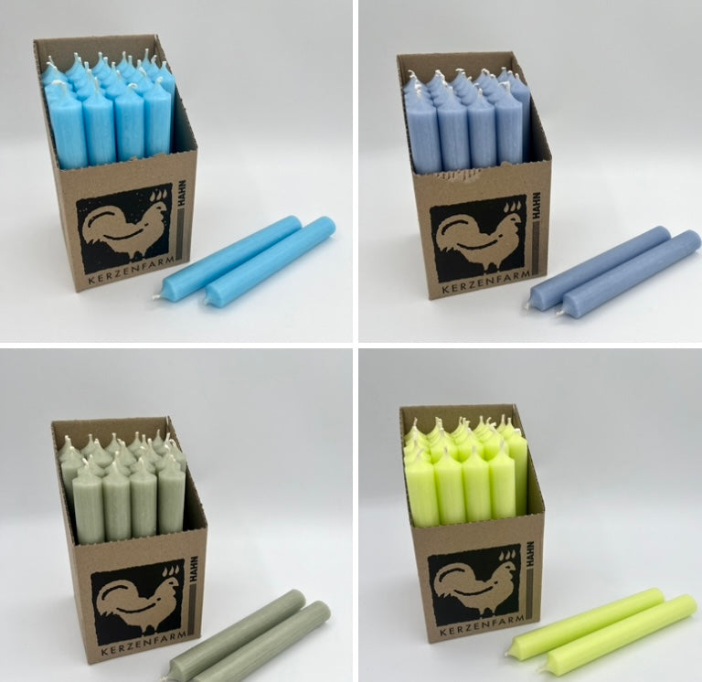 Stabkerzen 18cm lang - 22mm Durchmesser farbig