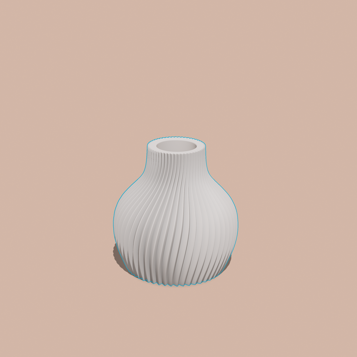 STL Vase Rillenoptik Thea