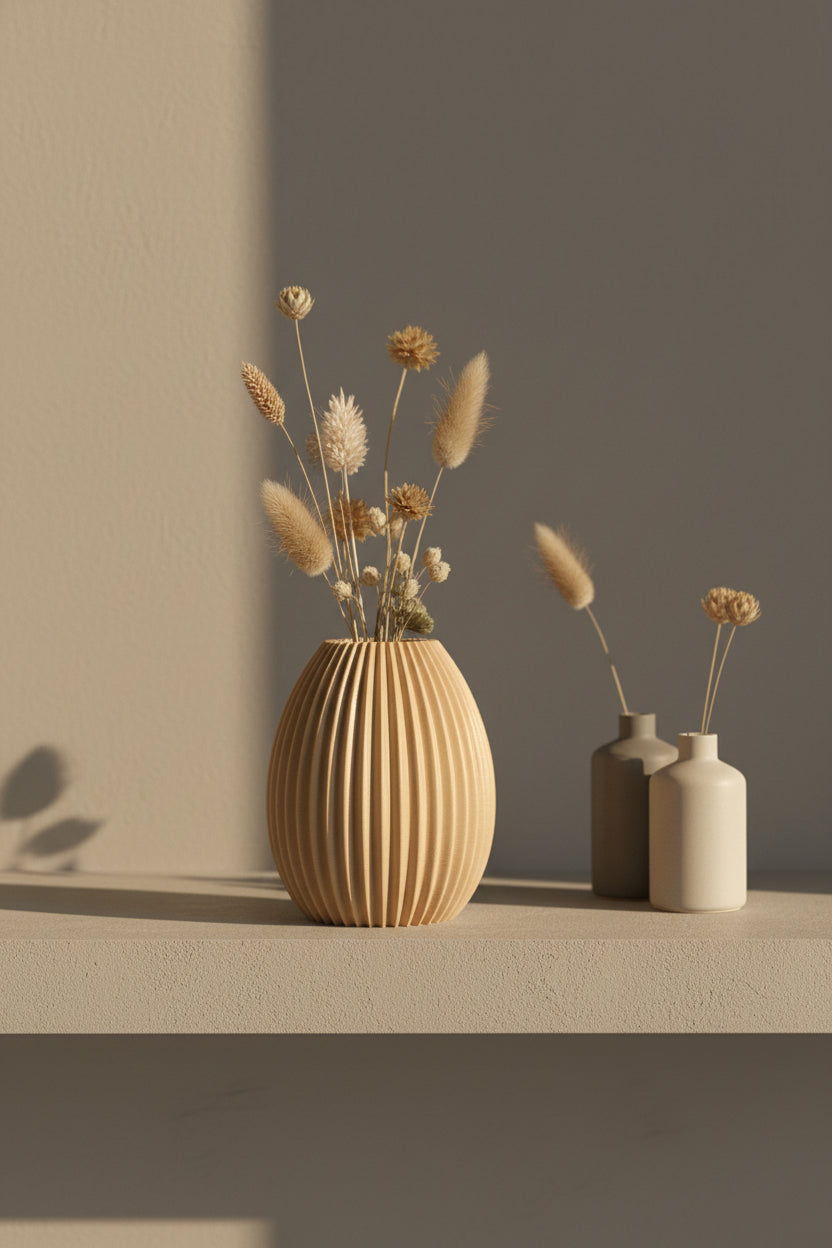 Vase Osterei "Alva" mit Öffnung - STL & 3 MF Datei zum Download