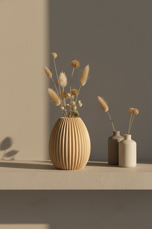 Vase Osterei "Alva" mit Öffnung - STL & 3 MF Datei zum Download