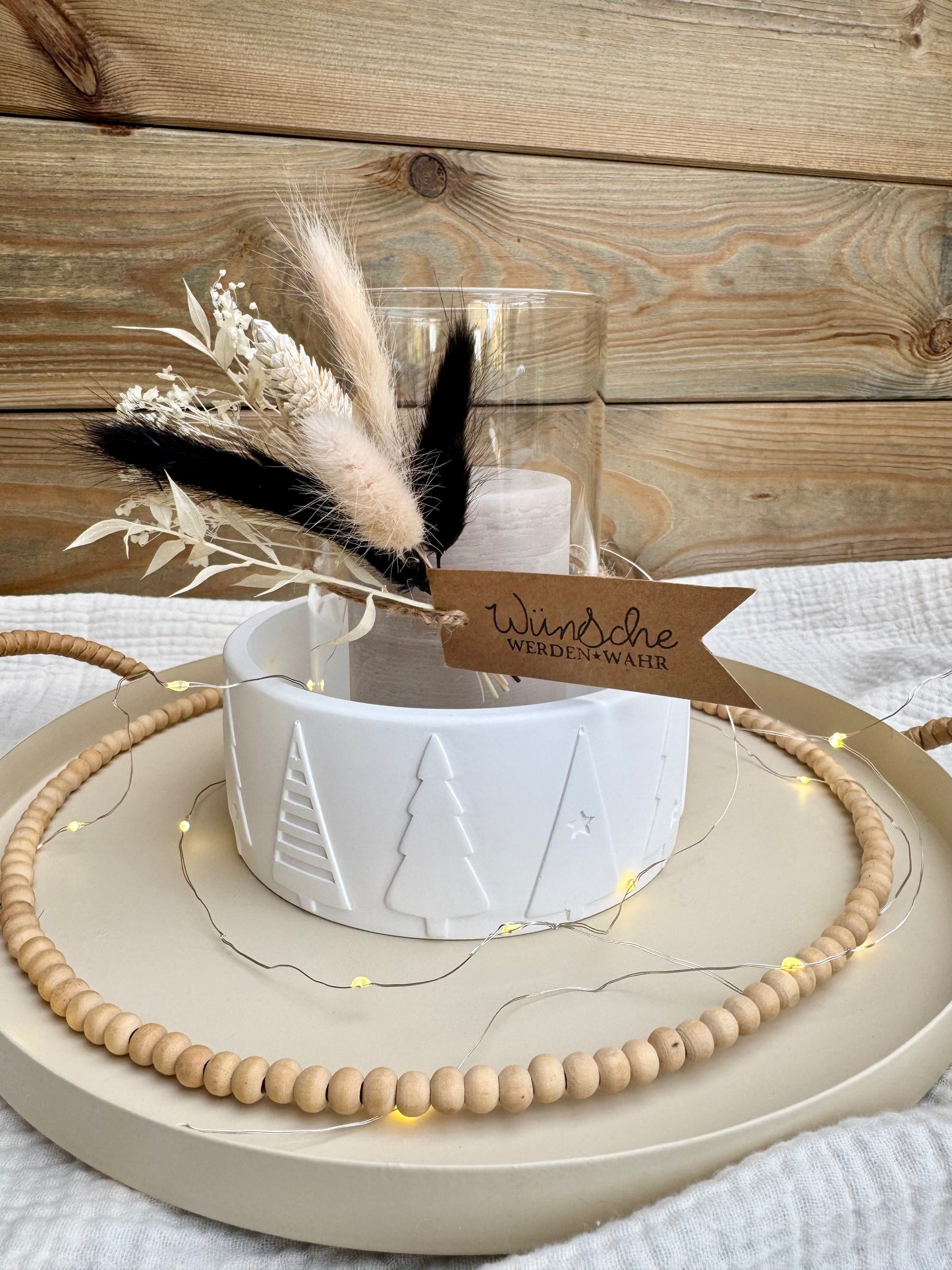 Silikonform Schale Tannenbäume | Windlicht