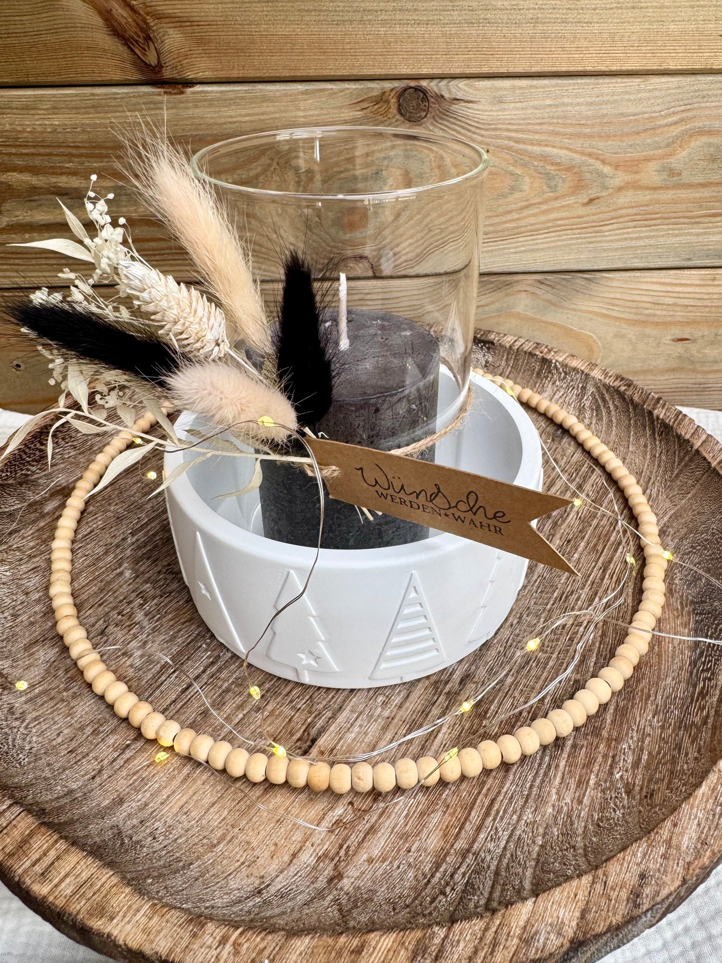 Silikonform Schale Tannenbäume | Windlicht