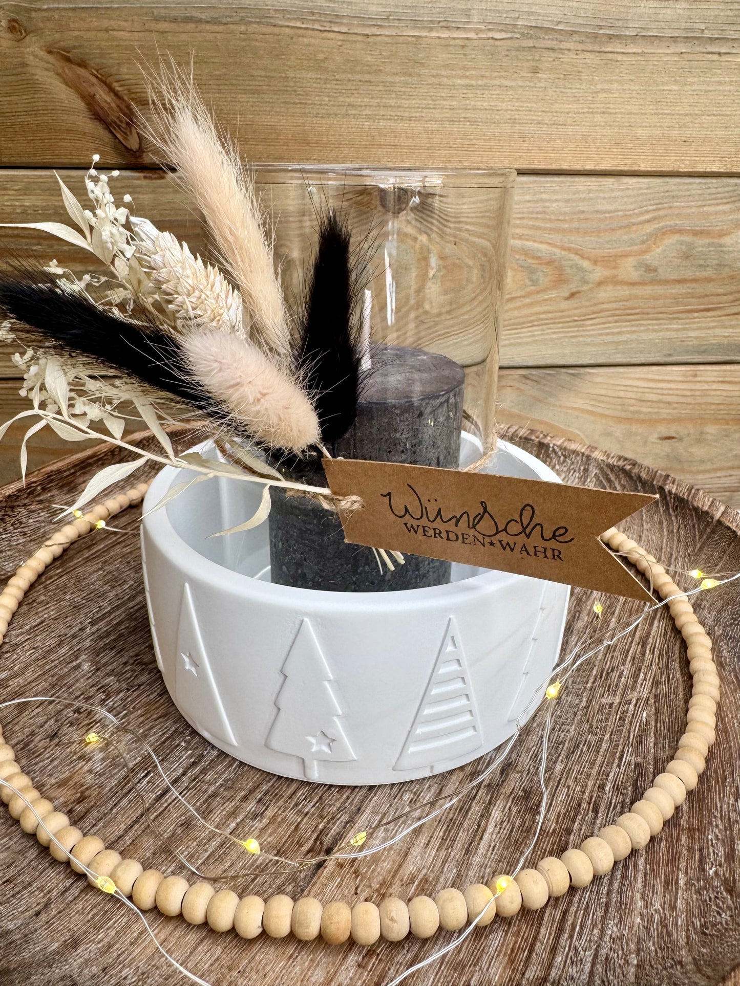 Silikonform Schale Tannenbäume | Windlicht