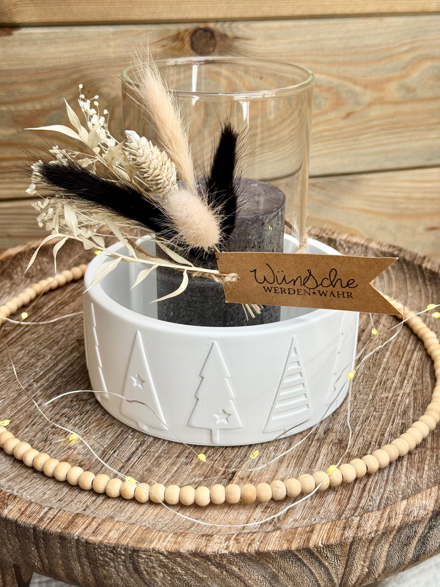 Silikonform Schale Tannenbäume | Windlicht