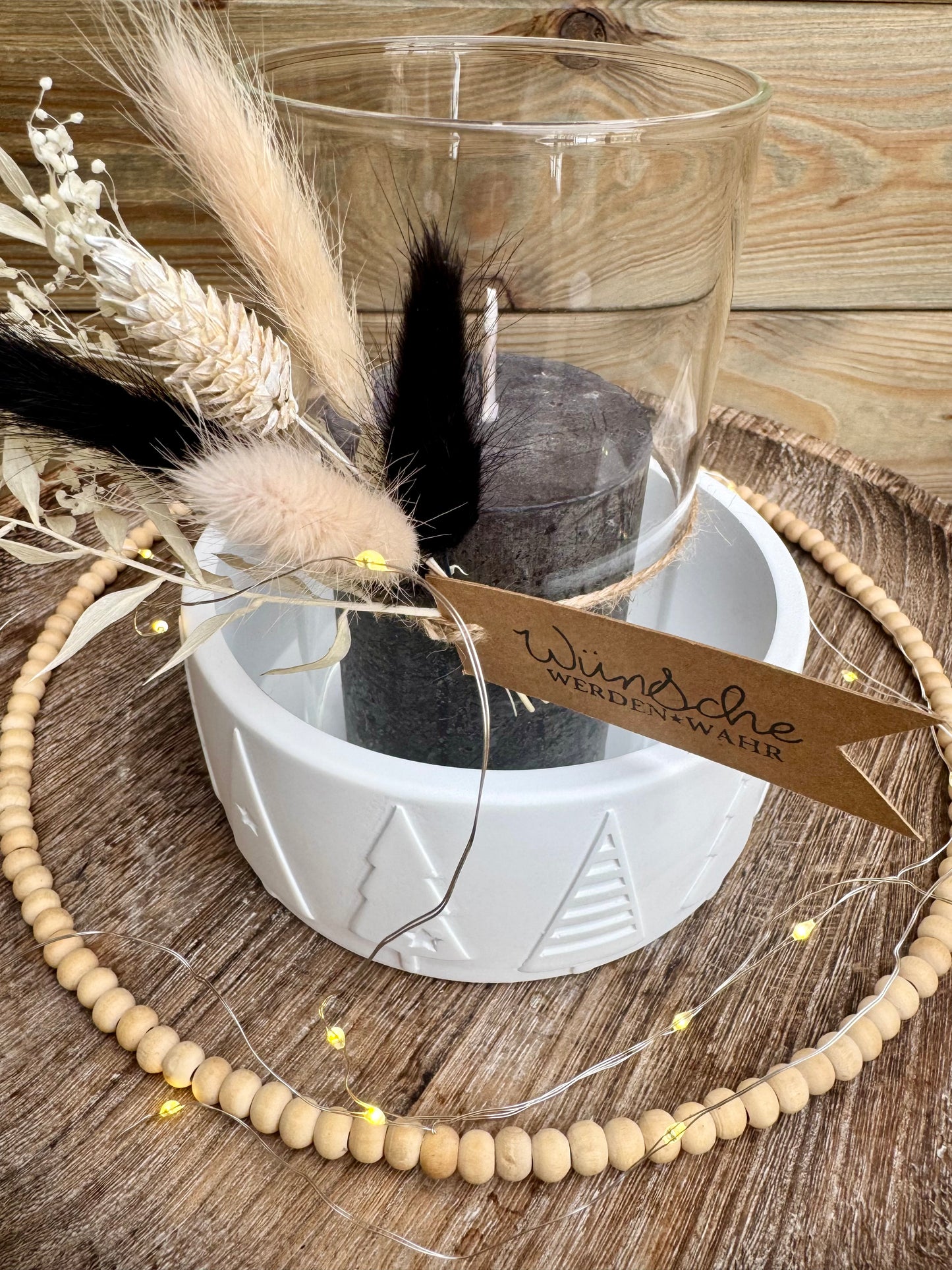 Silikonform Schale Tannenbäume | Windlicht