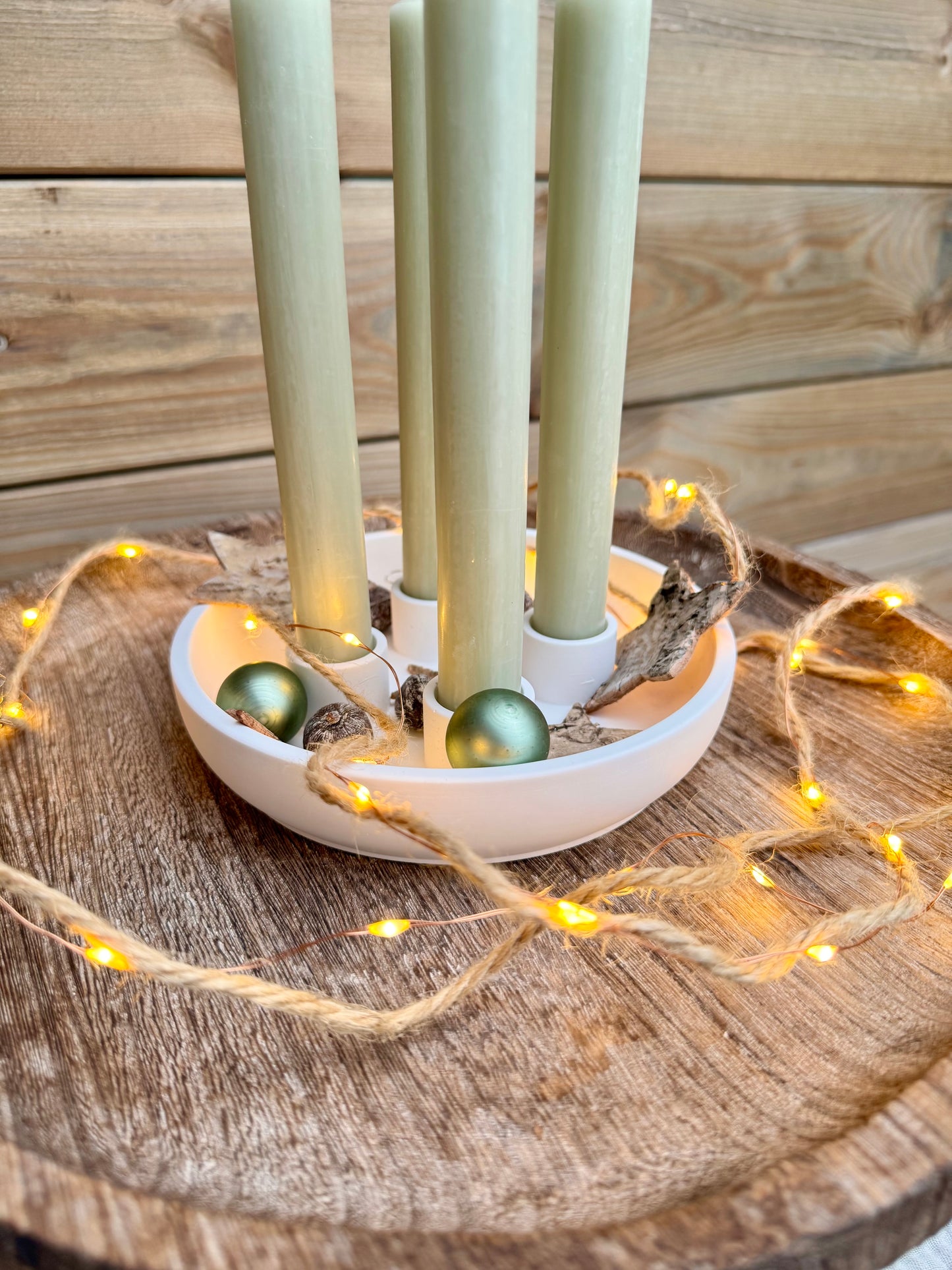 Silikonform Adventsschale rund