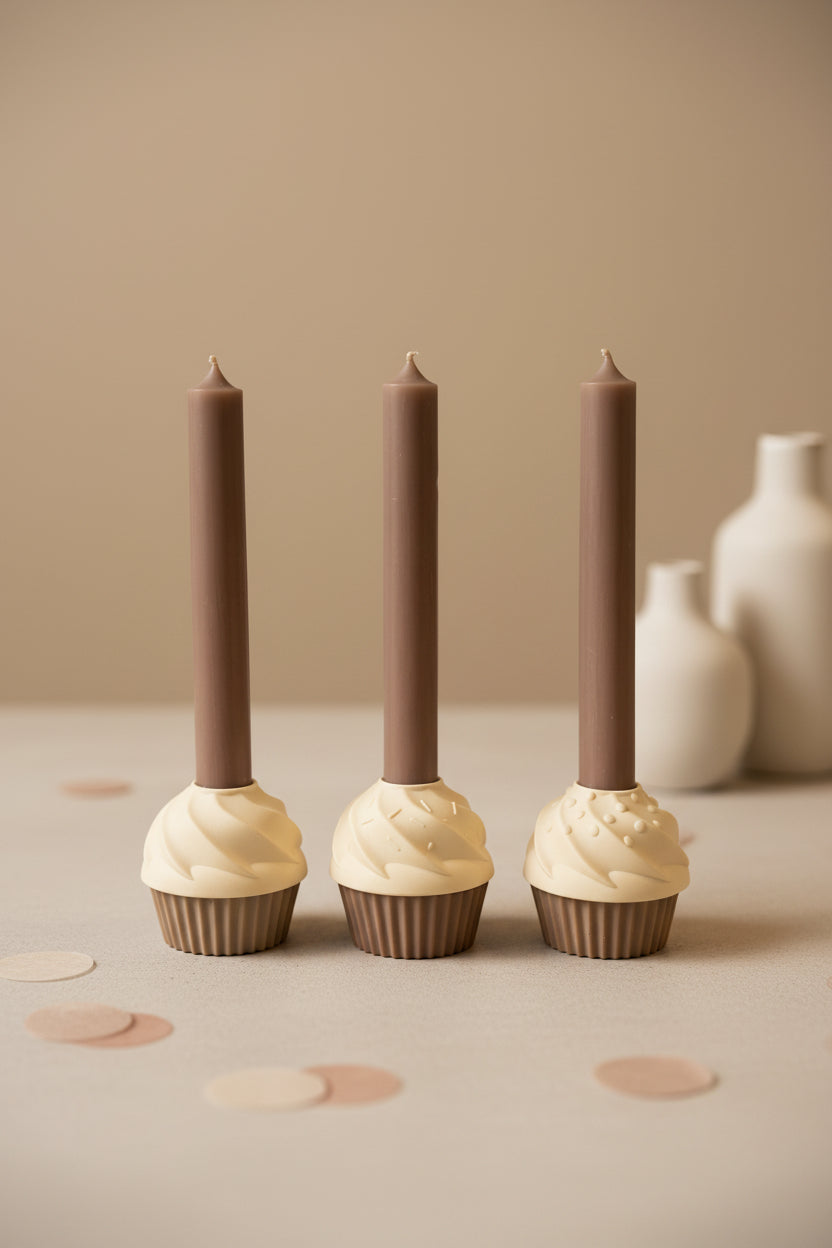 Silikonform Cupcake Kerzenhalter groß - 3 Varianten