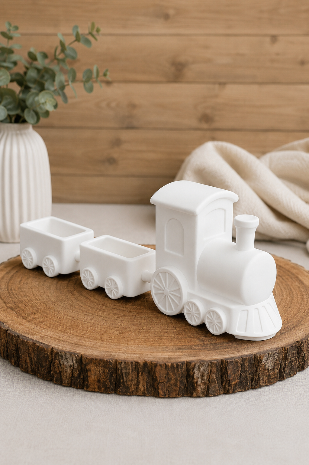 Silikonform Lok mit Waggons – handgemachte Gießform für Deko-Zug, Silikonmanufaktur Kurt