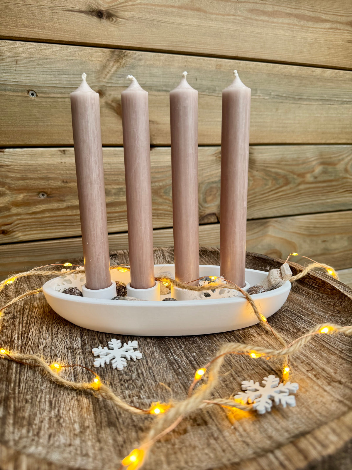Silikonform Adventsschale oval – für 4 Kerzen – Silikonmanufaktur Kurt