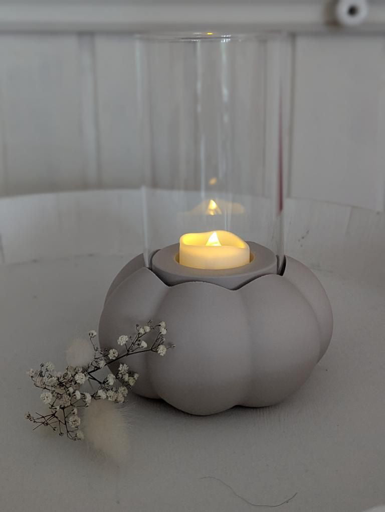 STL Druckdatei Windlicht Kürbis | 2 Größen