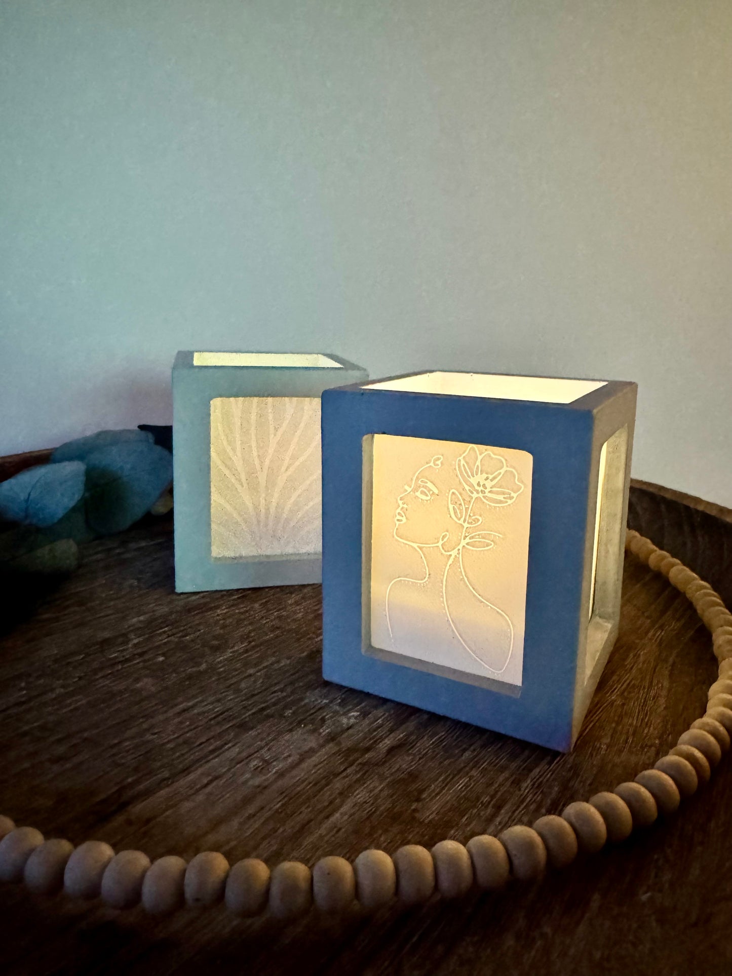 Silikonform Windlicht Ayla mit austauschbaren Platten