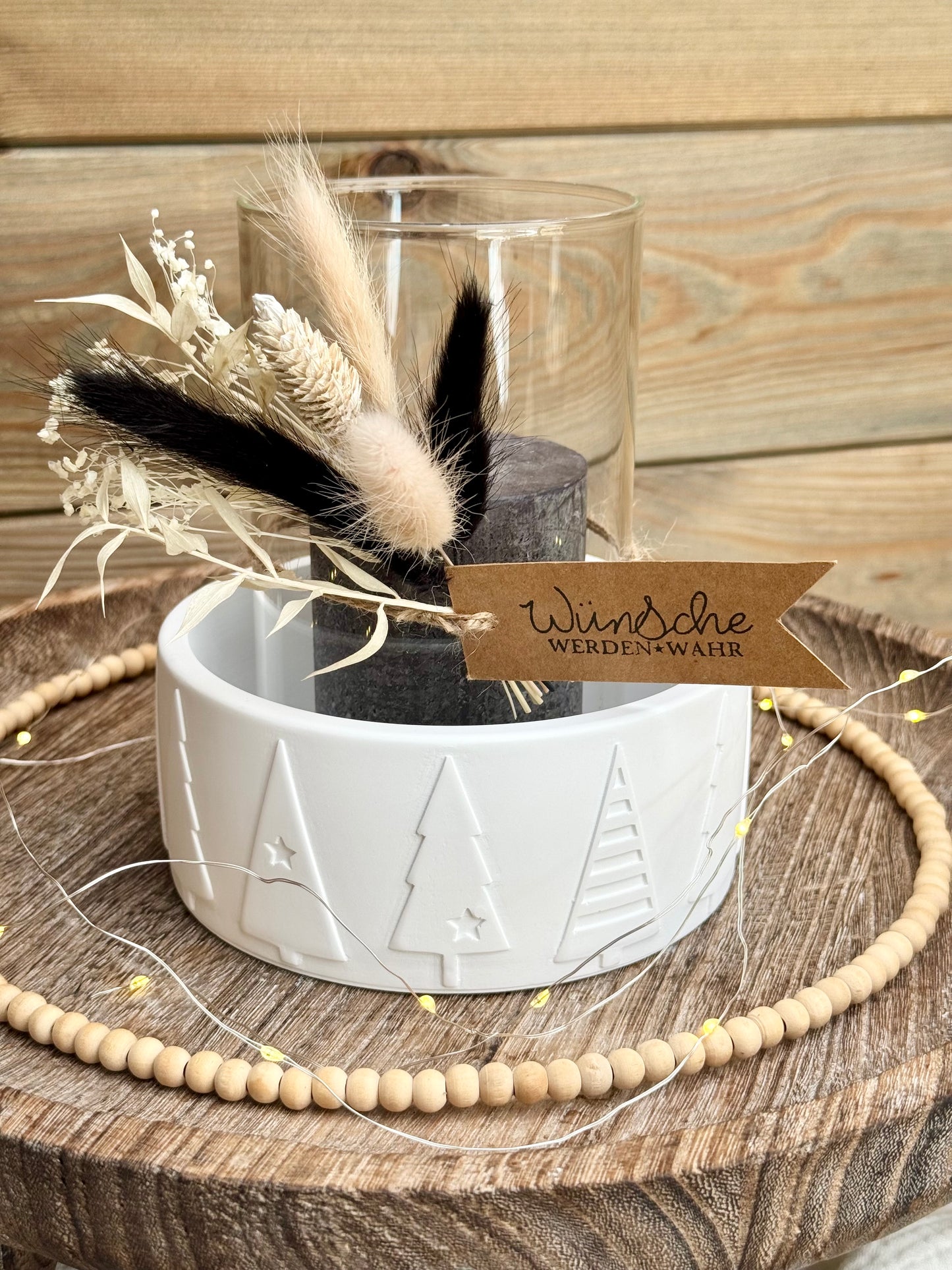 Silikonform Schale Tannenbäume | Windlicht