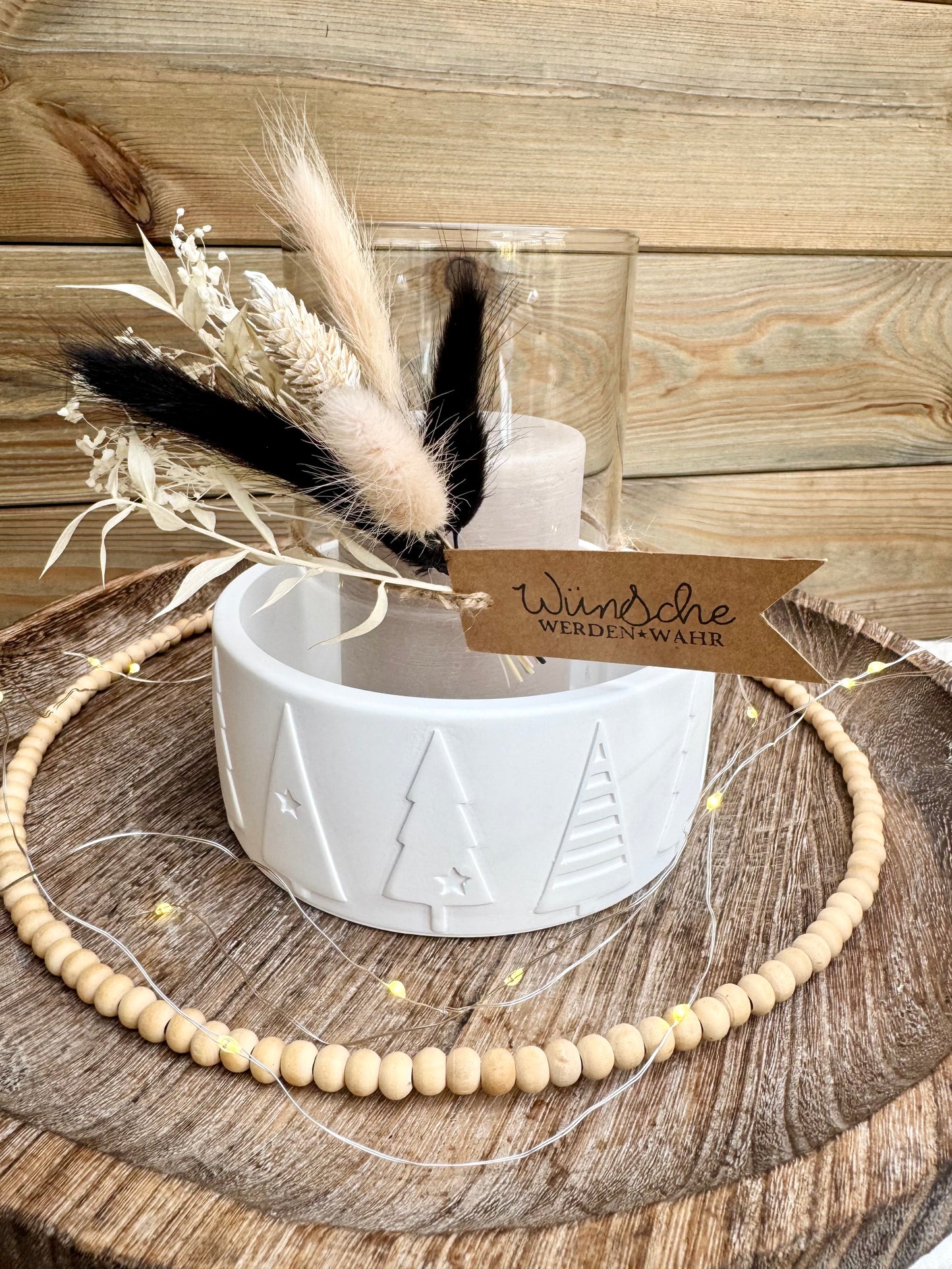 Silikonform Schale Tannenbäume | Windlicht