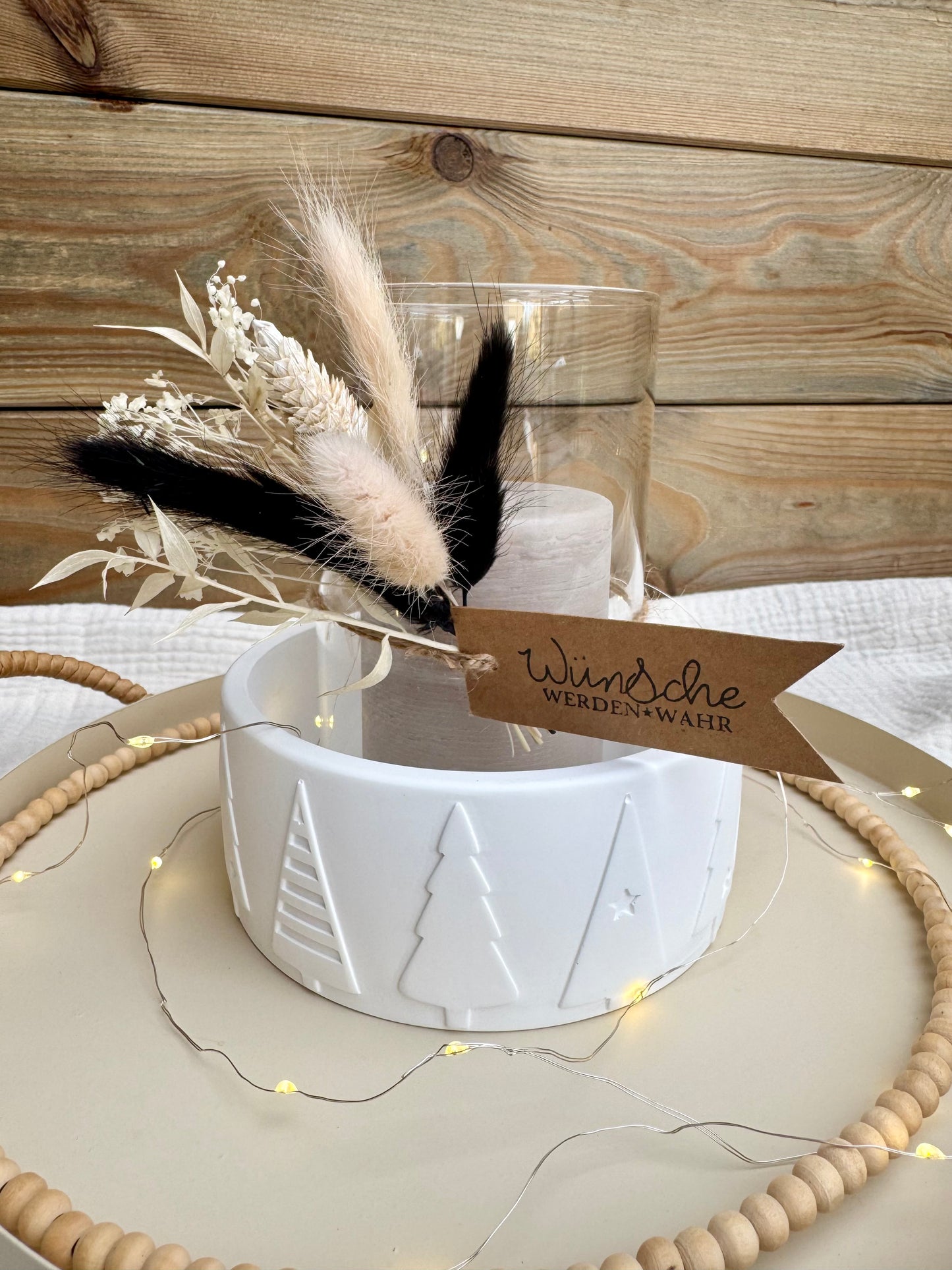 Silikonform Schale Tannenbäume | Windlicht