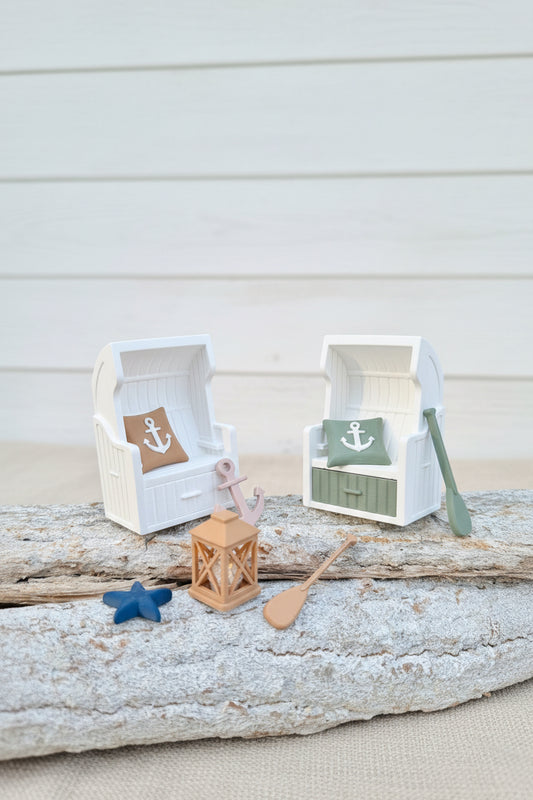 Silikonform Strandkorb mit Schublade